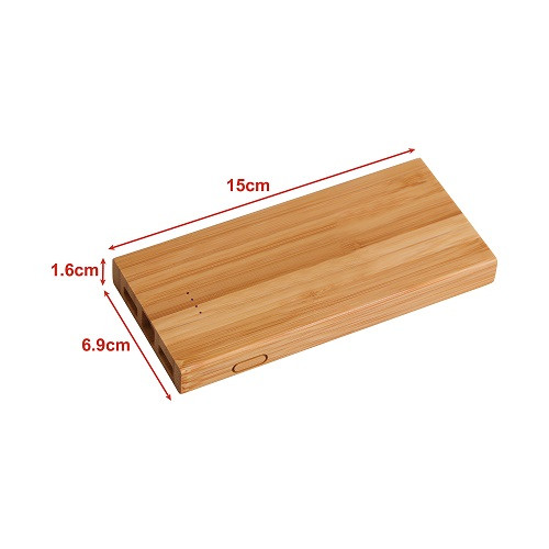 10000mAh Bamboo Wireless Power Bank 