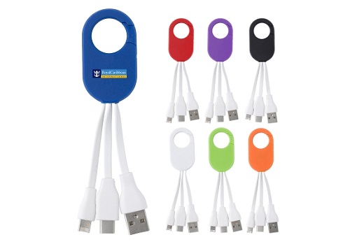 3-IN-1 Blake Charging Cable with Carabiner Clip