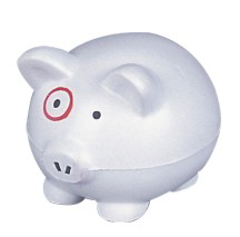 5cm White Stress Reliever Pig