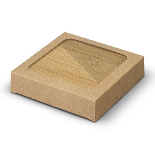 Bamboo Bottle Opener Coaster Set of 2 - Square 