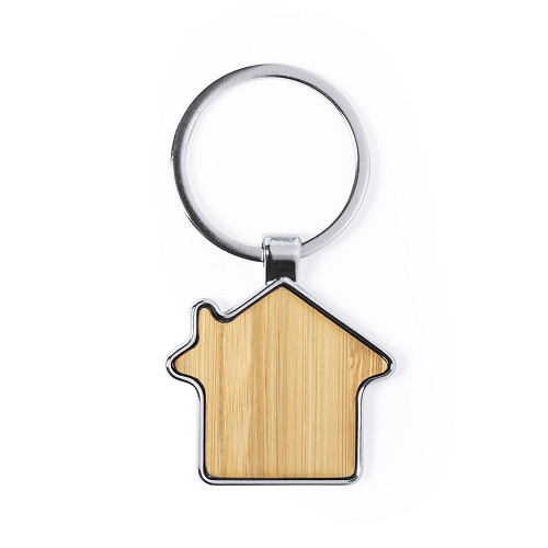 Bamboo House Shape Keyring 