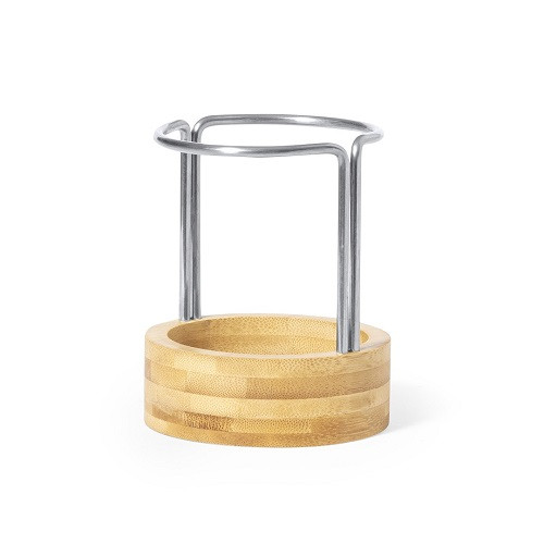 Bamboo and Stainless-Steel Pen Caddy