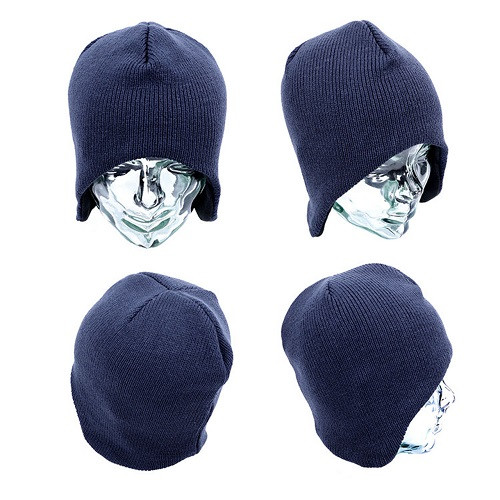 Acrylic/Polar Fleece Beanie with Ear Flap 