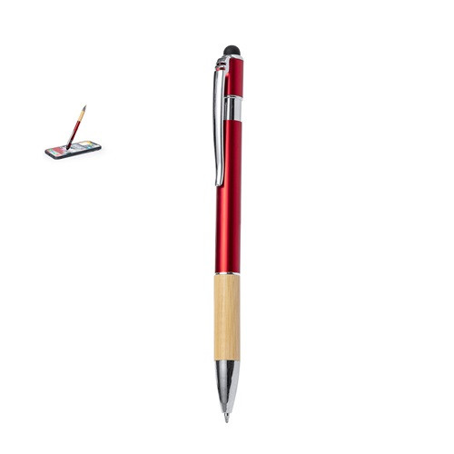 Berget Bamboo and Aluminium Barrel Pen with Stylus