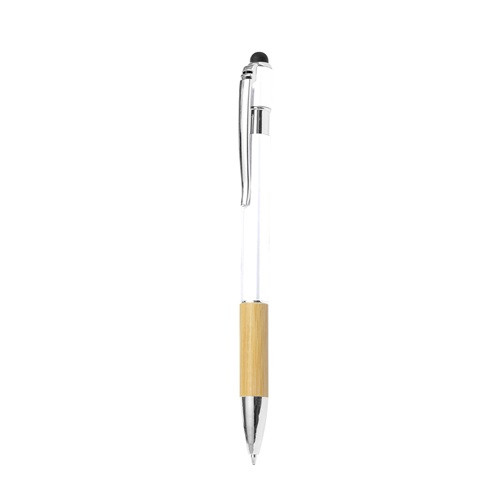 Berget Bamboo and Aluminium Barrel Pen with Stylus 