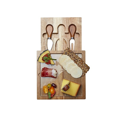 Glass Cheeseboard & Knife Set