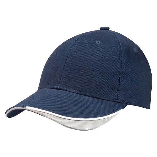 Heavy Brushed Cotton Cap with Short Velcro Fastener 