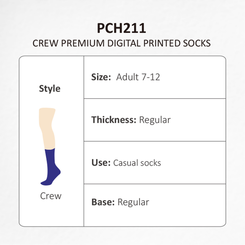 Crew Premium Digital Printed Socks 