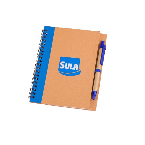 Custom Eco-Inspired Spiral Notebook and Pen 