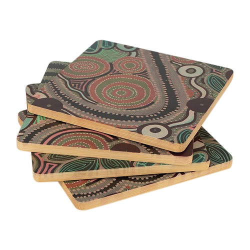 DANJOO Bamboo Coaster Set (4 Pack) 