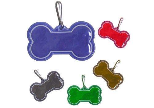 Dog Bone Reflective Collar Tag