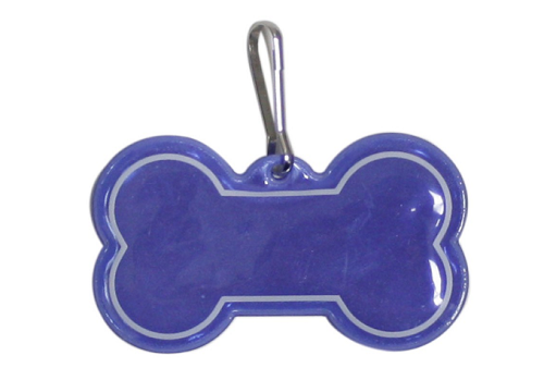 Dog Bone Reflective Collar Tag 