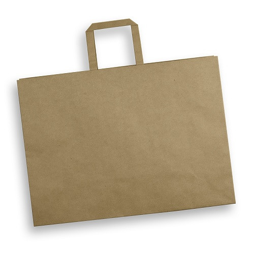 Extra Large Flat Handle Paper Bag Landscape 