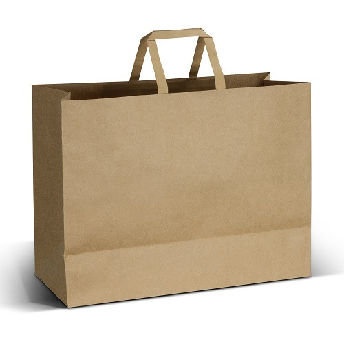 Extra Large Flat Handle Paper Bag Landscape 