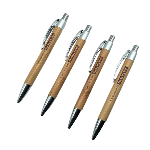 Grain Click-Action Bamboo Pen