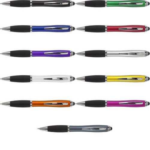 Stylus Ballpoint Pen with Rubber Grip 