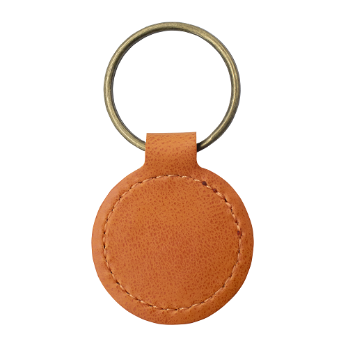 London Recycled Leather Keyring 