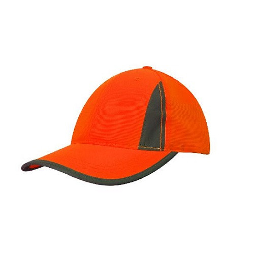 Luminescent Safety Cap with Reflective Inserts and Trim 