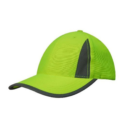 Luminescent Safety Cap with Reflective Inserts and Trim 