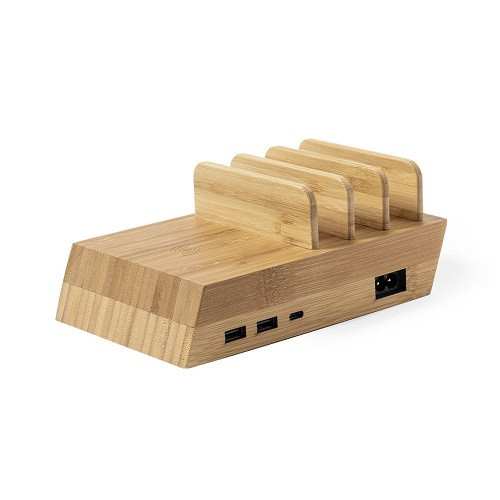 Bamboo Wireless Charging Station 