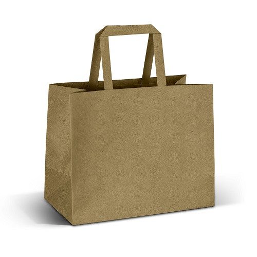 Medium Flat Handle Paper Bag Landscape 