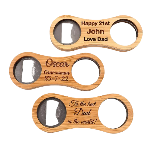 Mini Bamboo Bottle Opener 