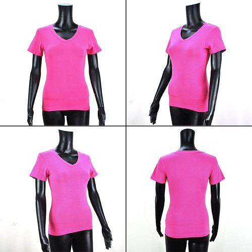 V Neck Ladies T 