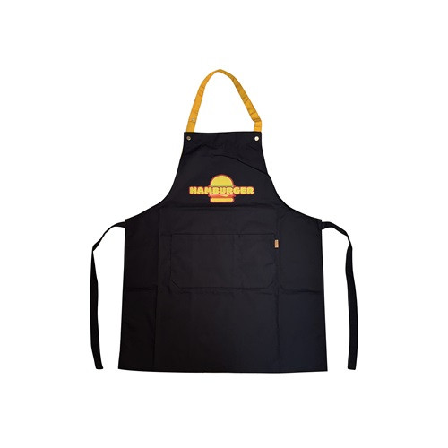 Poly-Cotton Canvas Full Bib Apron with Colour Neck Strap 