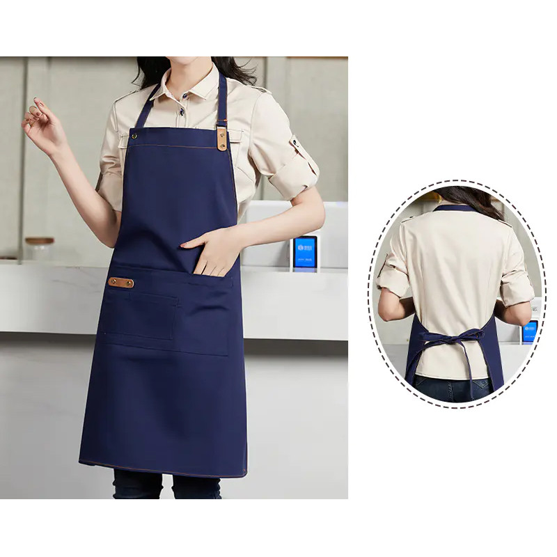 Poly-Cotton Canvas Full Bib Apron with Neck Strap 