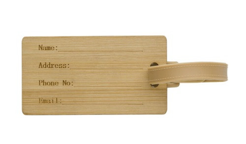 Shawn Bamboo Luggage Tag 