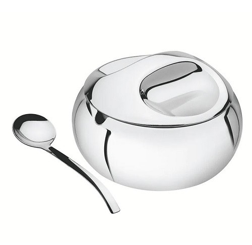 Stainless Steel Sugar Bowl with Spoon