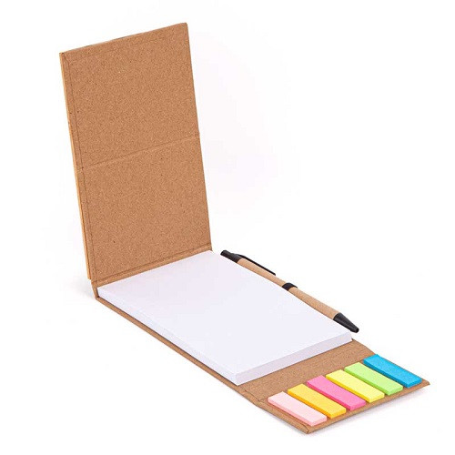 TBD Bamboo Notepad with Sticky Note and Pen 