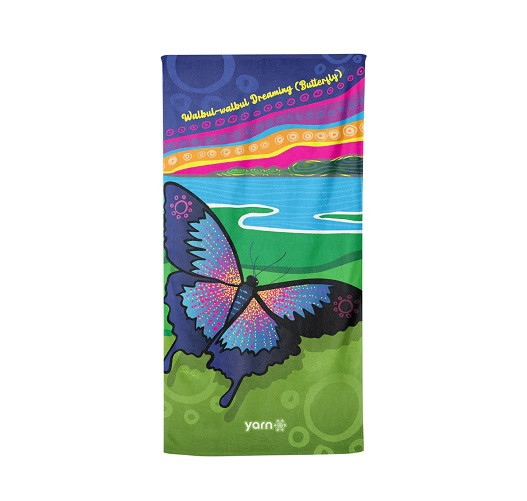 WALBUL-WALBUL Dreaming (Butterfly) Beach Towel 