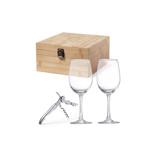 Wine Set in Bamboo Case