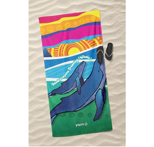 YALMBURRAJAKA Dreaming (Whale) Beach Towel