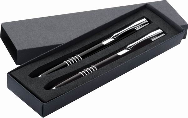 Aluminium writing set Black