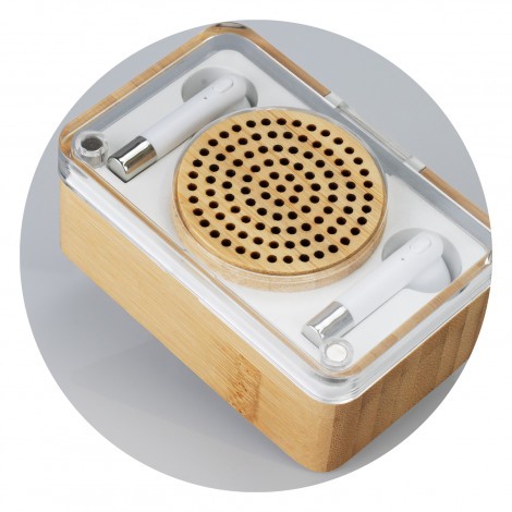 Bamboo Wireless Speaker & Earbud Set 