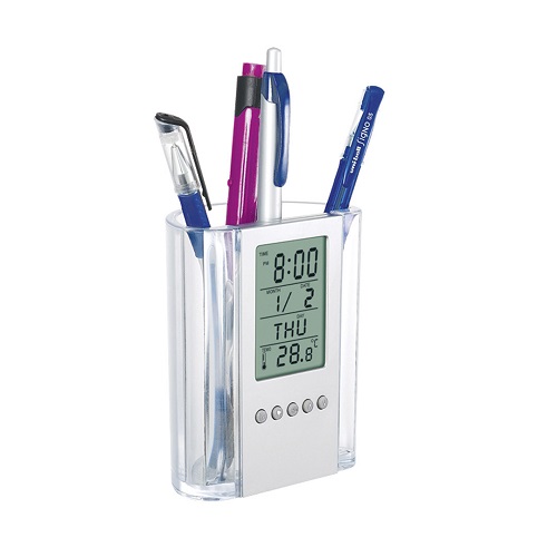 Earvin Alarm Clock & Pen Holder 