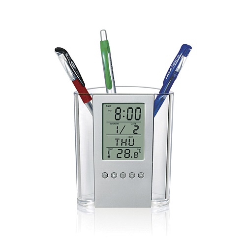 Earvin Alarm Clock & Pen Holder