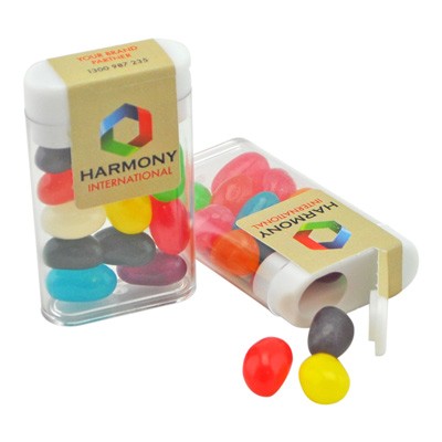 Flip Top Dispenser with Mixed Mini Jelly Beans 