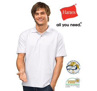 Hanes Men's Heavyweight Polo