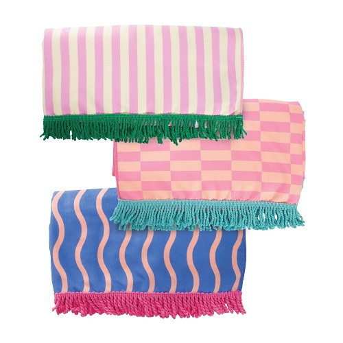 isGift 3pcs Assorted Quick Dry Tassel Towel