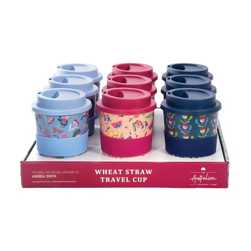 isGift Multi-Coloured Wheat Straw Travel Cup 