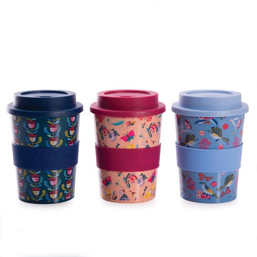 isGift Multi-Coloured Wheat Straw Travel Cup