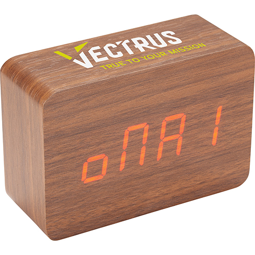 LED Display Wood Clock 