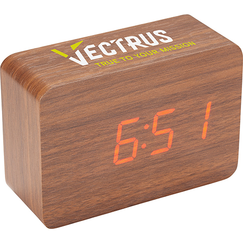 LED Display Wood Clock