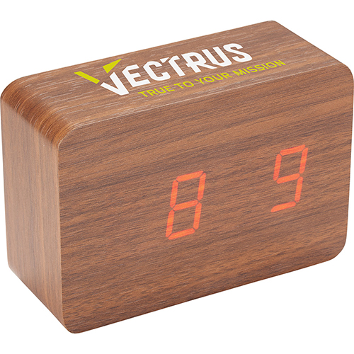 LED Display Wood Clock 