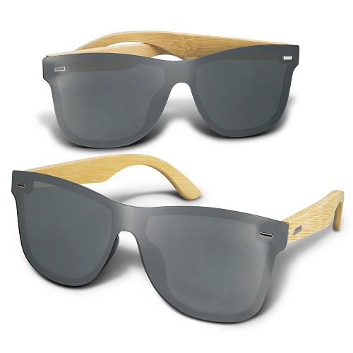 Mackenzie Bamboo Mirror Lens Sunglasses 