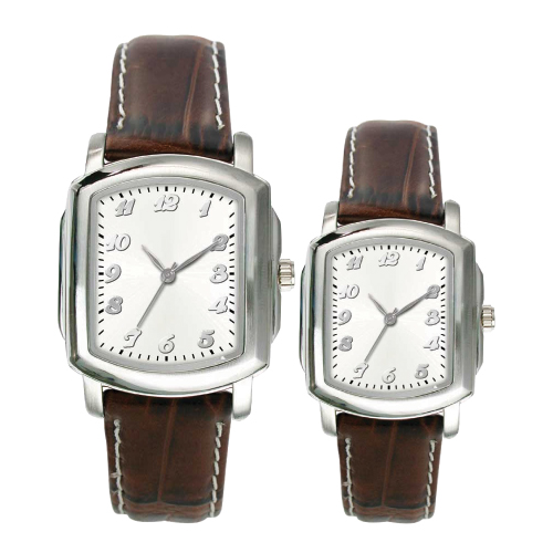 Mens Elegant Watch with White Frosty Sunray Dial