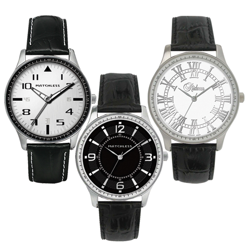 Mens Prestige Watch with White Enamel Dial